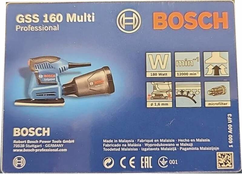 Bosch GSS 160-1 A Professional 0.601.2A2.200