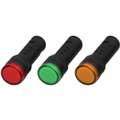 Onpira Signální kontrolka 12 V a 24 V Ø 18 mm s blikající LED Oranžová, 12 V – Zboží Mobilmania