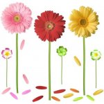 IMPOL TRADE DS 410-09 Samolepky na zeď gerbery rozměr 95 cm x 100 cm – Zboží Dáma