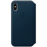 Pouzdro AppleMix Originální Apple Folio Apple iPhone X - kožené - vesmírně modré – Zboží Živě