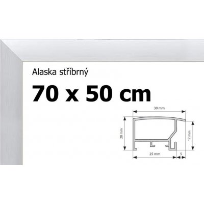 BFHM Alaska hliníkový rám na puzzle 70x50cm - stříbrný – Zboží Mobilmania