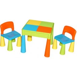 Cosing dětský nábytek Mamut plastový stoleček a 2 židličky multicolor -  Heureka.cz