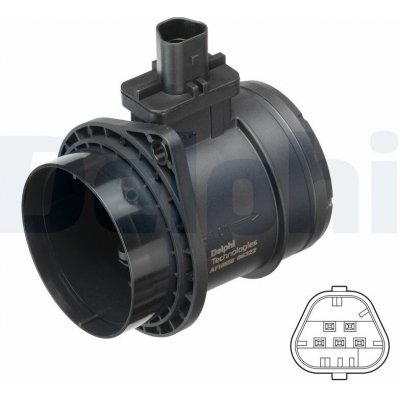 Snímač protékajícího množství vzduchu DELPHI AF10556-12B1 (AF1055612B1) – Hledejceny.cz