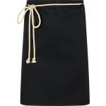 Karlowsky Elegantní keprová zástěra nad kolena ve svěžím stylu černá Pantone 419C 90x55cm KY057 – Hledejceny.cz