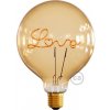 Žárovka creative cables Zlatá LED žárovka pro stojící lampy G125 s jedním vláknem "love" 5W E27 2000K
