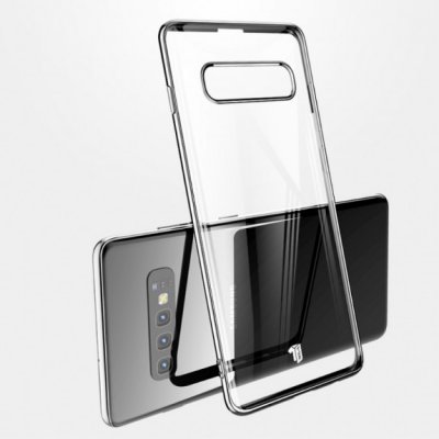 Pouzdro X-Level čiré plastové s rámečkem Samsung Galaxy S10 - černé