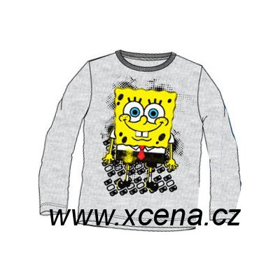 LamaLoli dětské tričko Sponge Bob světle šedé