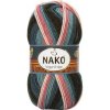 Příze Nako Pletací příze Nako Vega Stripe 82418 - hnědá