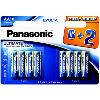 Panasonic Evolta AA 8ks LR6EGE/8BW – Zboží Mobilmania