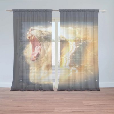 Sablio Záclony Lev art: 2ks 150x250cm – Hledejceny.cz