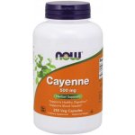 Now Foods Foods Cayenne Kajenský pepř 500 mg 250 rostlinných kapslí – Hledejceny.cz