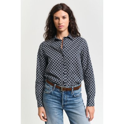 Gant REG GEOMETRIC CTN VOILE SHIRT EVENING BLUE – Zboží Mobilmania