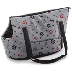 JK ANIMALS taška Grey Lux M stylová taška pro malé a střední psy 50 x 30 x 31 cm