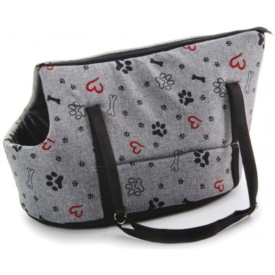 JK ANIMALS taška Grey Lux M stylová taška pro malé a střední psy 50 x 30 x 31 cm – Zbozi.Blesk.cz