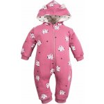 Eevi Dětská kombinéza z teplákoviny Dogs&Spots TMAVĚ RŮŽOVÁ – Zboží Mobilmania