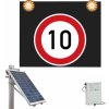 Piktogram Značka s výstražným světlem se solárním napájením, 10 km