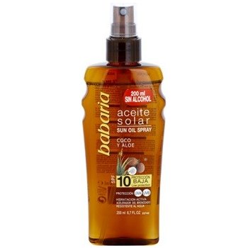 Babaria Sun Aceite Solar olej na opalování Coconut & Aloe Vera SPF10 200 ml