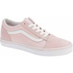 Vans boty Old Skool Suede Canvas/Chalk Pink/True white – Zboží Dáma