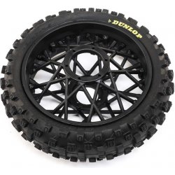 Losi 1:4 Promoto-MX Motorcycle: Kolo s pneu Dunlop MX53 zadní disk černý