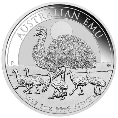 Perth Mint Stříbrná mince Emu 2025 1 oz – Zboží Dáma