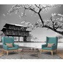 Coloriqa fototapeta Pagoda a Sakura Japonsko 1404 Materiál: Vinyl Premium, Rozměr: 152,5 x 104 cm M