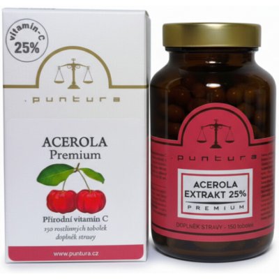 Puntura Acerola Premium 500 mg Vitamín C 150 kapslí – Hledejceny.cz