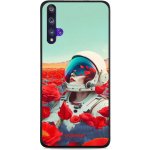 Pouzdro Mobiwear Glossy Huawei Nova 5T / Honor 20 - G001G Astronautka v květech