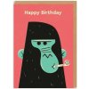 Ohh Deer Přání k narozeninám Birthday Gorilla, červená barva, papír