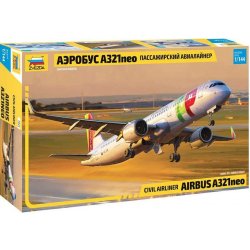 Zvezda A321NEO Model Kit letadlo 7043 1 144