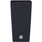 Prosperplast Květináč RATO SQUARE + vklad antracit 24 cm – Zboží Dáma