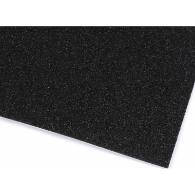Samolepicí pěnová guma Moosgummi s glitry 20x30 cm - 2 ks Barva: černá – Sleviste.cz