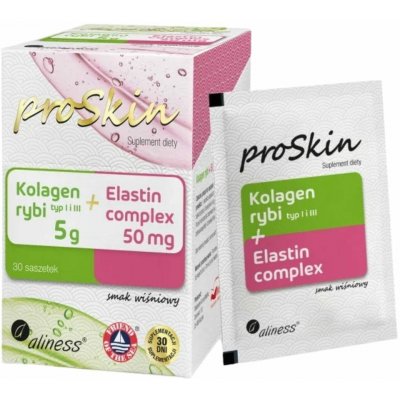Aliness ProSkin Fish Collagen 5 g + Elastin Complex 50 mg Třešeň 30 sáčků – Hledejceny.cz