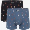 Boxerky, trenky, slipy, tanga Atlantic pánské boxerky 2MH-061 2-Pack tmavě modrá / Jeans