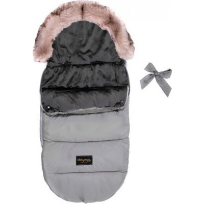 Baby Nellys STYLE 4 v 1 s kožešinkou a mašličkou 110 x 50 cm šedý – Zboží Dáma