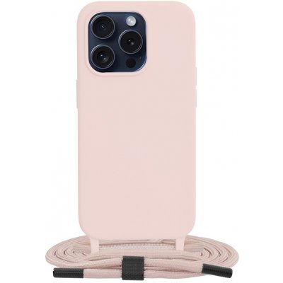 Techsuit iPhone 15 Pro pudrový se šňůrkou – Zboží Mobilmania