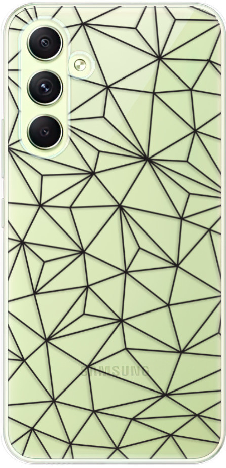 Pouzdro iSaprio - Abstract Triangles 03 - black Samsung Galaxy A54 5G