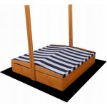 Baby Mix Stříška pro dětské dřevěné pískoviště 120x120 cm modro-bílá – Sleviste.cz