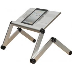 Skládací stojan stolek pod notebook SuperStojan - Advance silver - grey  metallic podložky a stojany k notebooku - Nejlepší Ceny.cz