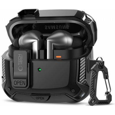 TECH-PROTECT CARBONOX MagSafe pouzdro Samsung Galaxy Buds 3 / 3 FE / 3 Pro Černé (5906302333752) – Zboží Živě