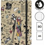 Colorino zápisník s gumičkou Tim Burton 1 A5 80 g linkovaný šedý 80 listů – Hledejceny.cz