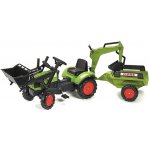 FALK Traktor CLAAS s vlekem bagrem a lžící – Zboží Mobilmania