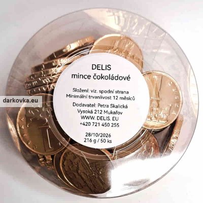 Delis zlaté čokoládové mince dóza 216 g – Hledejceny.cz