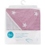 Ceba Ručník s kapucí Stars Melange 100x100 pink – Zboží Dáma