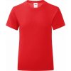 Dětské tričko Fruit Of The Loom slimfit tričko Iconic 150 g m červená