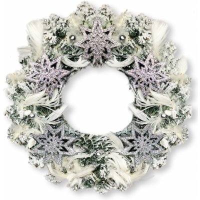 Laalu Věnec Stříbrná hvězda 30 cm – Hledejceny.cz