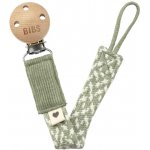 Bibs Paci Braid klip na dudlík sage ivory – Zboží Dáma