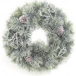 Umělý věnec chvojí ojíněný, pr. 30 cm – Zboží Dáma