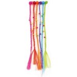 Teddies Sponky Skřipce do vlasů 6ks s barevnými copánky 30cm – Zboží Dáma