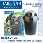 Hailea Tlaková filtrace QF25, včetně 11 Watt UV, pro jezírka do 15000 litrů, obsah 25 l, max. průtok 6000 litrů/hod. – Sleviste.cz