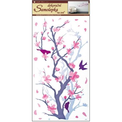 Anděl Přerov Samolepky na zeď větev šedorůžová 60x32cm – Zboží Mobilmania